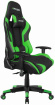 Herní židle MRacer koženka, černo-zelená