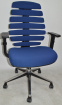 kancelářská židle FISH BONES černý plast, modrá látka 26-67, č.AOJ1427