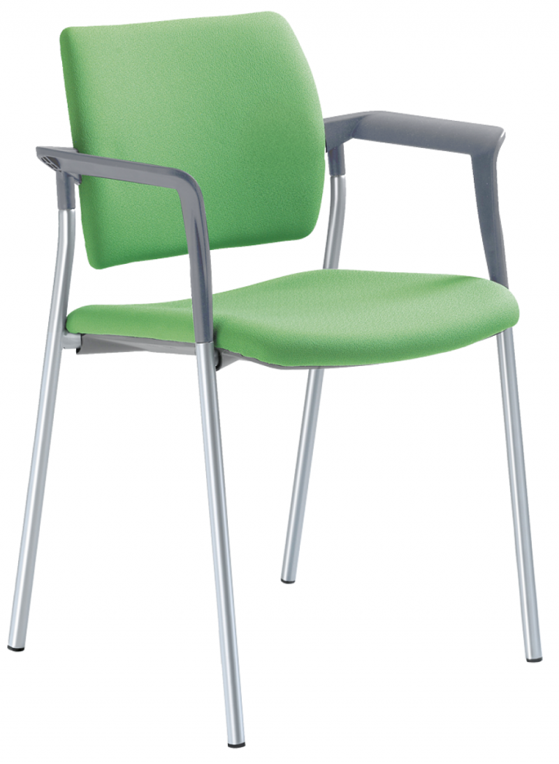 konferenční židle DREAM 111-N2,BR, kostra šedá, područky