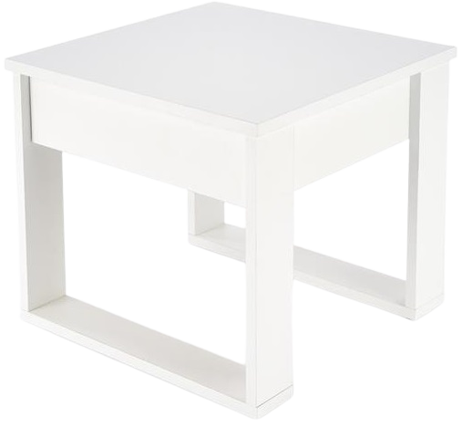 Dřevěný konferenční stolek NEA KWADRAT bílý