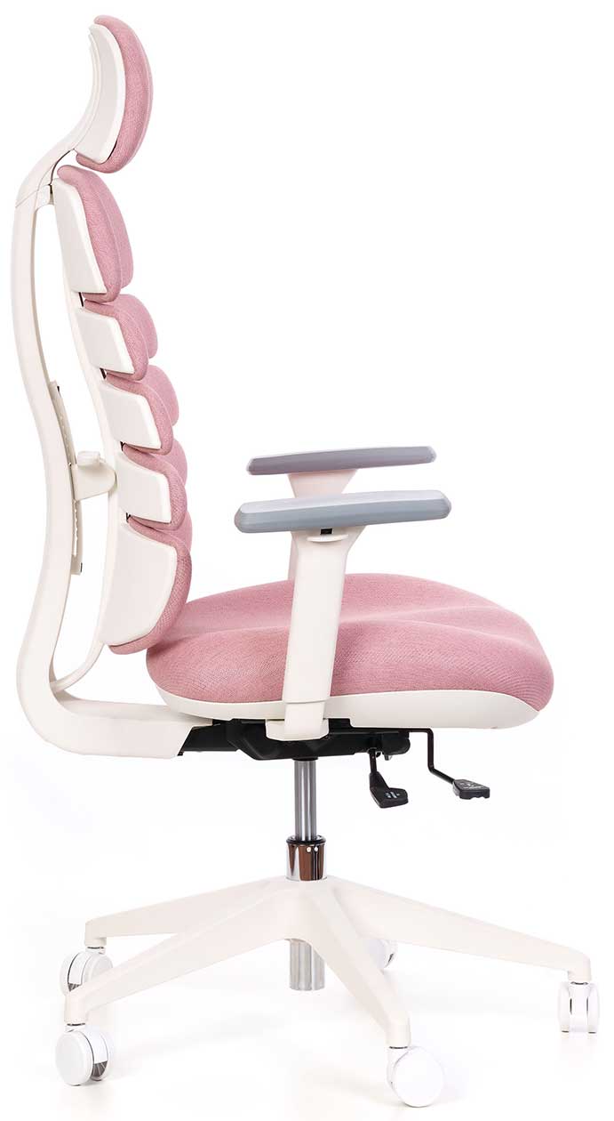 Kancelářská židle SPINE s PDH bílý plast růžová LS2-01