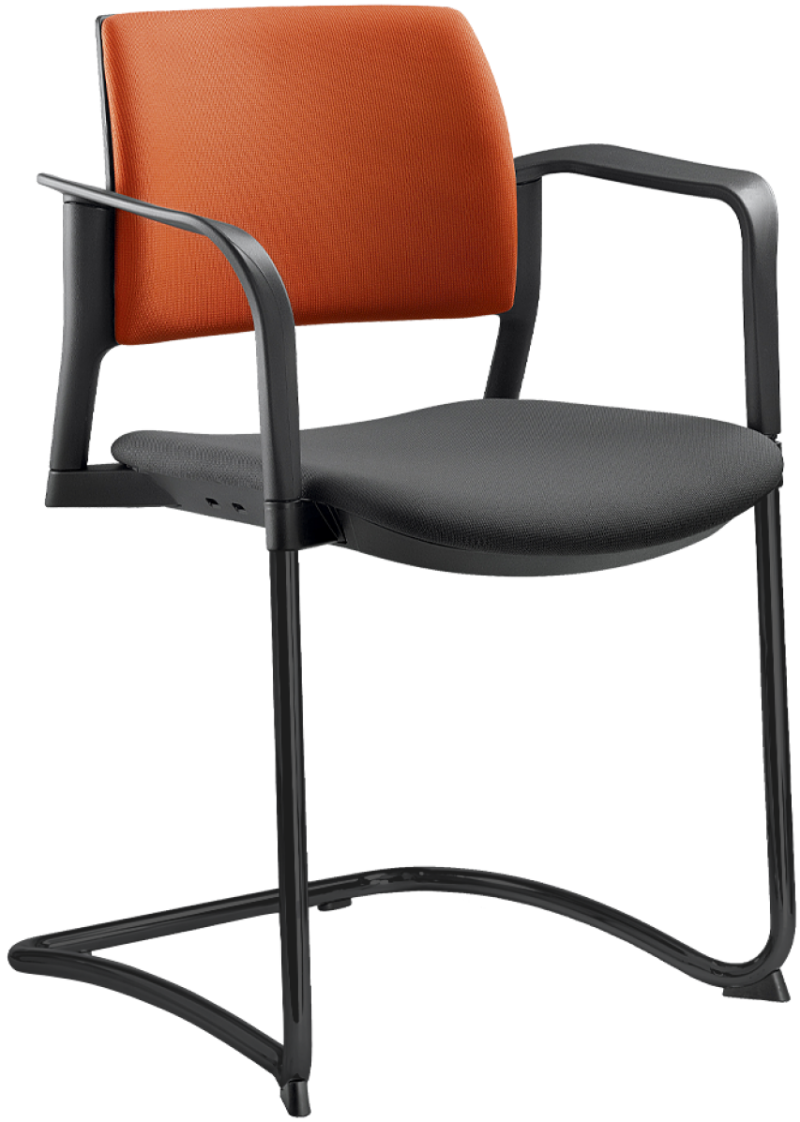 konferenční židle DREAM+ 104BL-Z-N1,BR, kostra černá