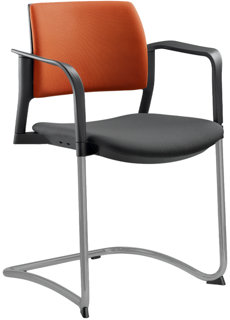 konferenční židle DREAM+ 104BL-Z-N2,BR, kostra šedá