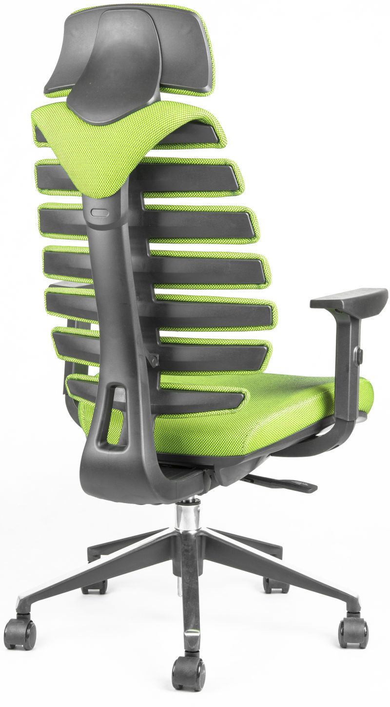 kancelářská židle FISH BONES PDH černý plast, zelená SH06