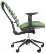 kancelářská židle FISH BONES černý plast, zelená látka SH06