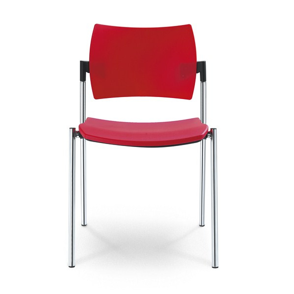 konferenční židle DREAM 110/B-N1 plast, kostra černá, područky