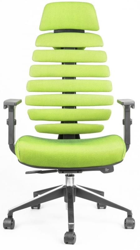 kancelářská židle FISH BONES PDH černý plast, zelená SH06 gallery main image