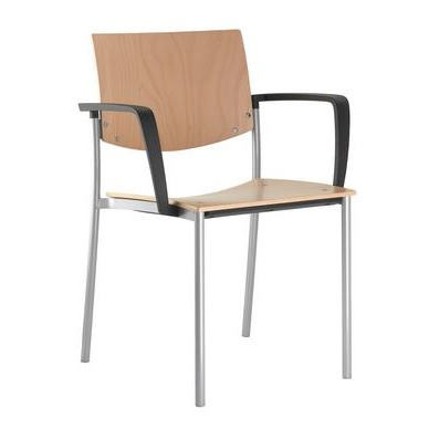 Konferenční židle SEANCE 092-N2 BR-N1, kostra šedá