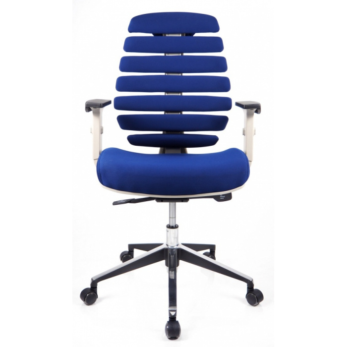 kancelářská židle FISH BONES šedý plast, modrá 26-39