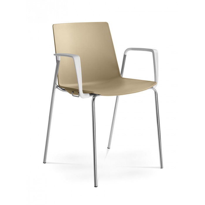 Konferenční židle SKY FRESH 050-N0/BR-N0, kostra a područky bílé