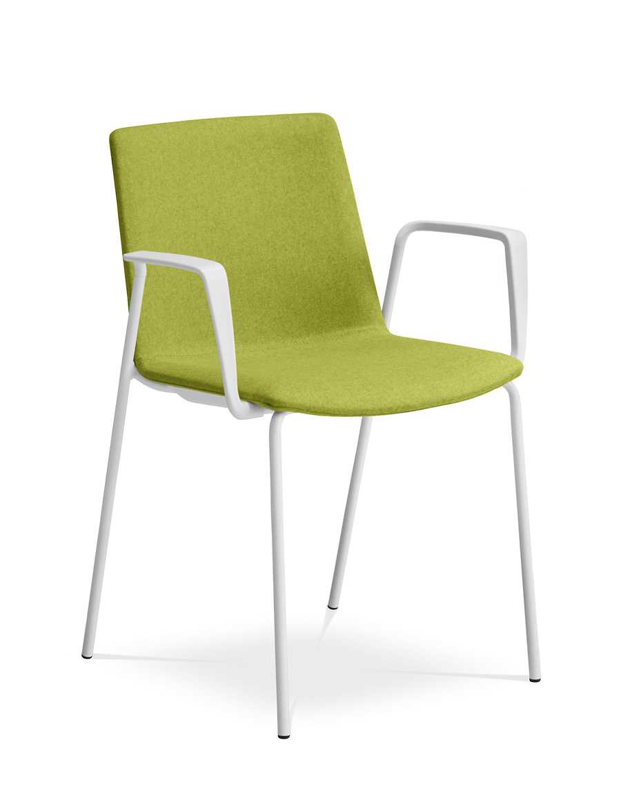 Konferenční židle SKY FRESH 055-N4/BR-N0, bílé područky gallery main image