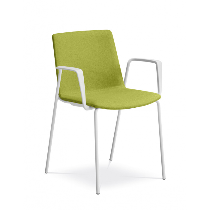 Konferenční židle SKY FRESH 055-N0/BR-N0, bílé područky