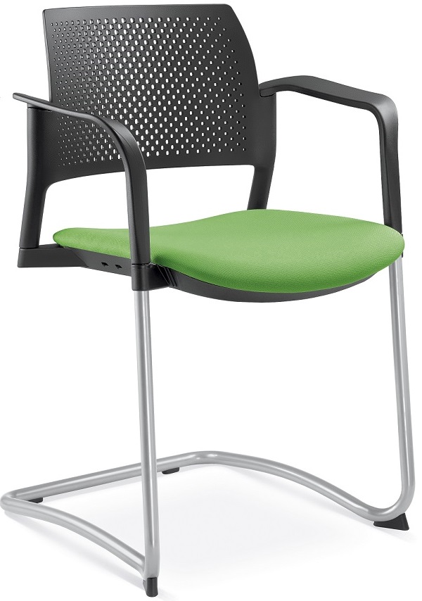 konferenční židle DREAM+ 101BL-Z-N2,BR, kostra šedá gallery main image