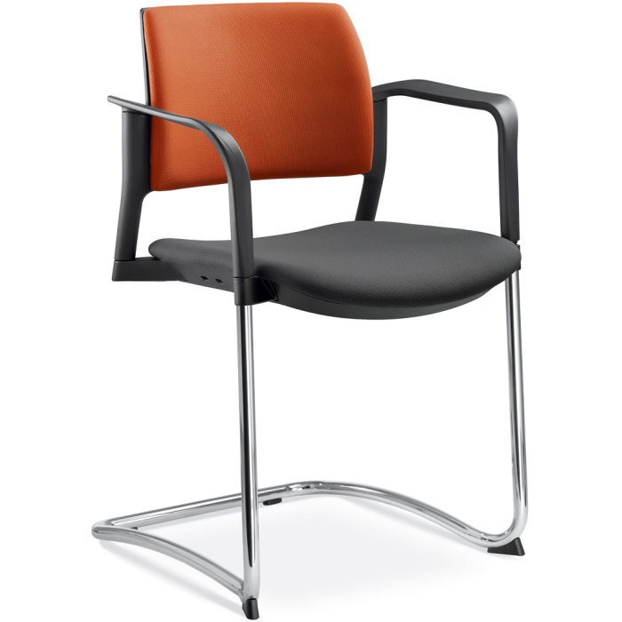 konferenční židle DREAM+ 104BL-Z-N4,BR, kostra chrom