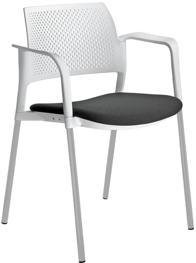 konferenční židle DREAM+ 100WH-N2,BR, kostra šedá gallery main image