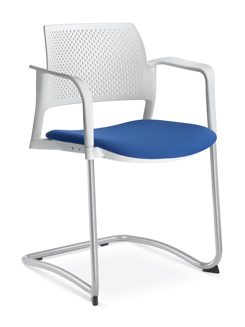 konferenční židle DREAM+ 101WH-Z-N2,BR, kostra šedá gallery main image