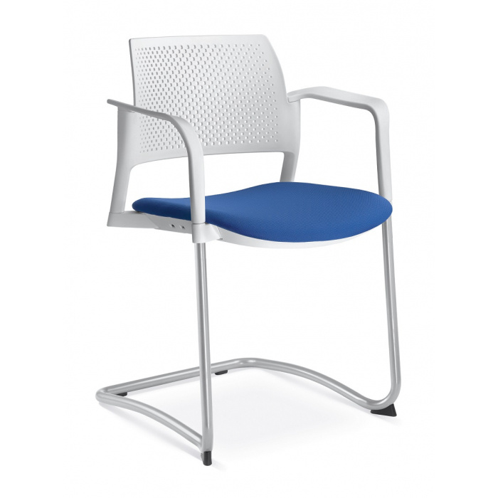 konferenční židle DREAM+ 101WH-Z-N4,BR, kostra chrom
