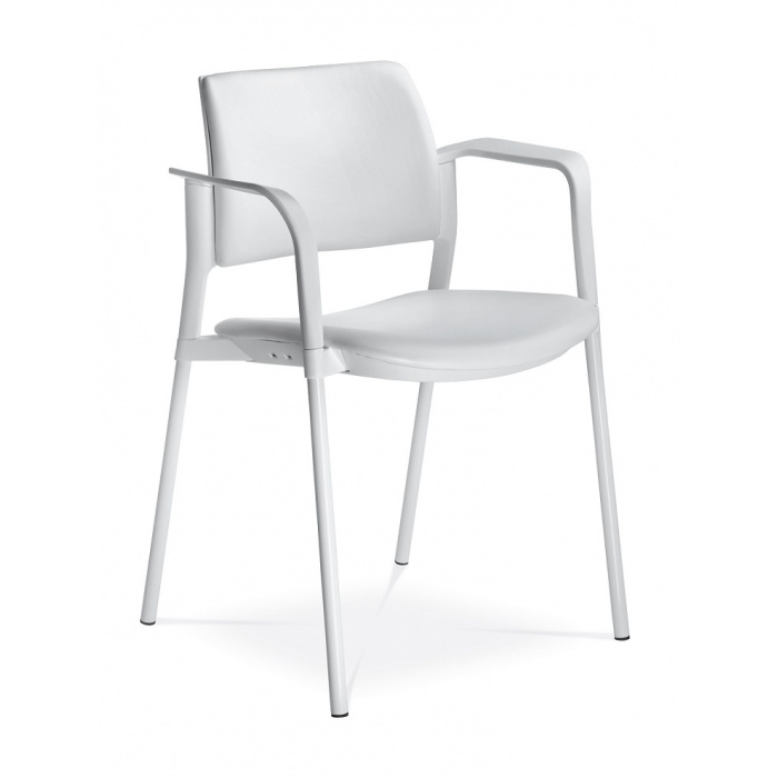 konferenční židle DREAM+ 103WH-N2,BR, kostra šedá