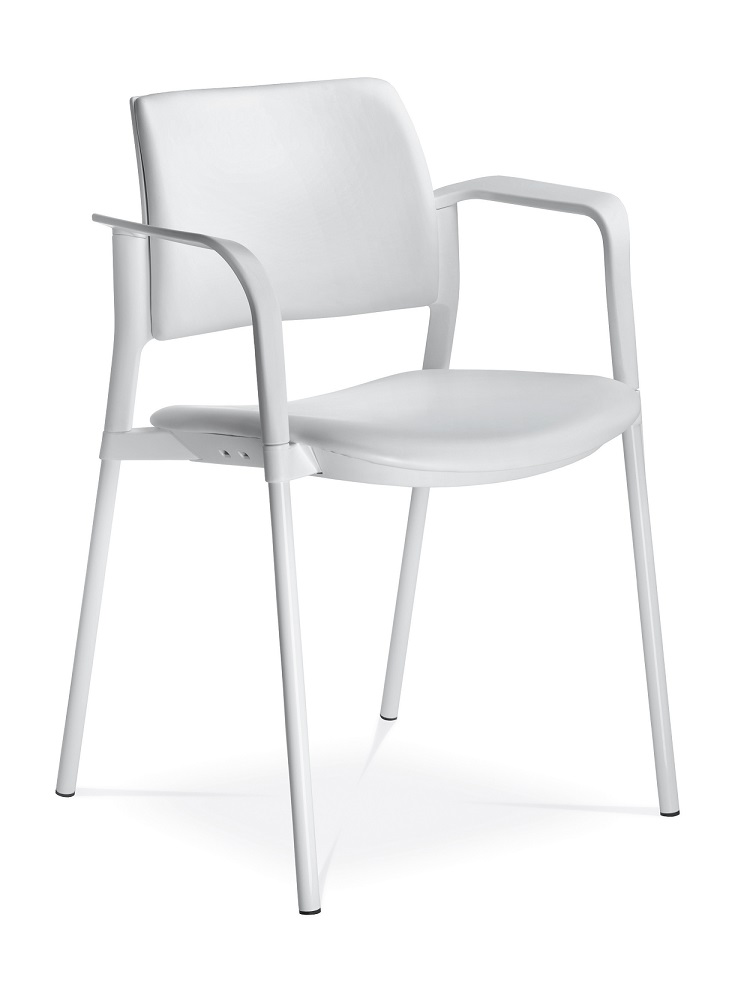 konferenční židle DREAM+ 103WH-N2,BR, kostra šedá gallery main image