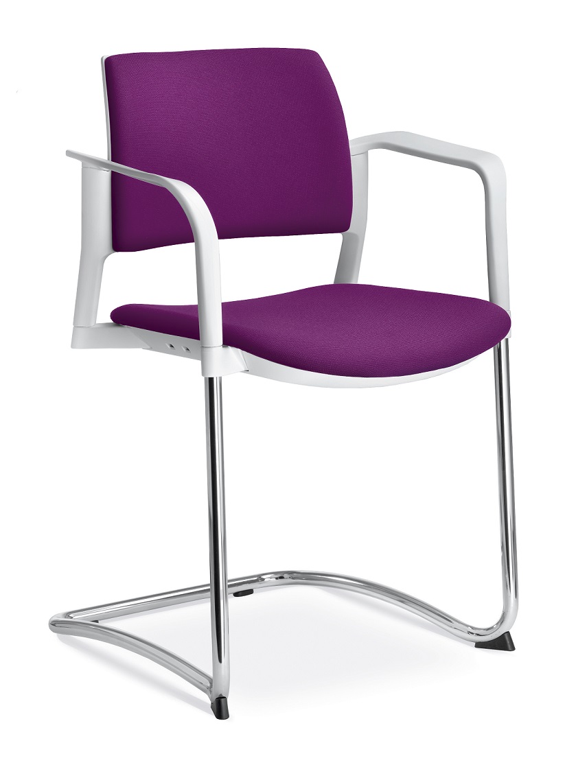 konferenční židle DREAM+ 104WH-Z-N4,BR, kostra chrom gallery main image
