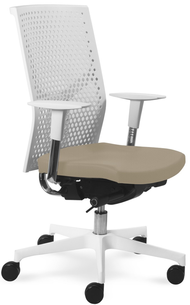 kancelářská židle Prime 2301 W, bílé provedení gallery main image