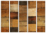 Paraván dřevěné čtverce II 5ti dílný