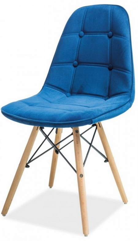 Jídelní židle AXEL III aksamit modrá gallery main image