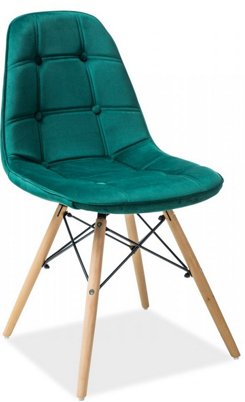 Jídelní židle AXEL III aksamit zelená gallery main image