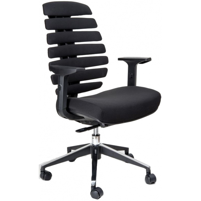 kancelářská židle FISH BONES černý plast, černá látka 26-60, č. AOJ926S