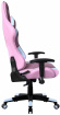 Herní židle MRacer koženka, bílo-růžová