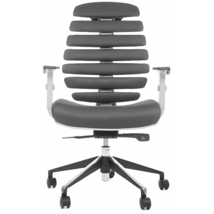 kancelářská židle FISH BONES šedý plast,šedá látka TW12 č.AOJ1118S
