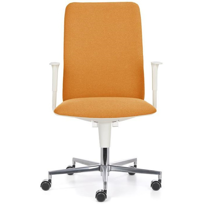 Kancelářská židle FLAP/W, žlutá, kříž hliník