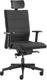 Kancelářská židle LASER 695-SYS, s podhlavníkem, černá, skladová gallery main image