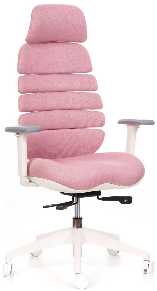 Kancelářská židle SPINE s PDH bílý plast růžová LS2-01 gallery main image