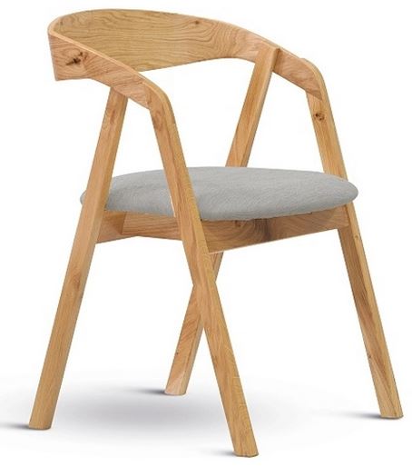 Jídelní židle GURU XL dub čalouněná gallery main image