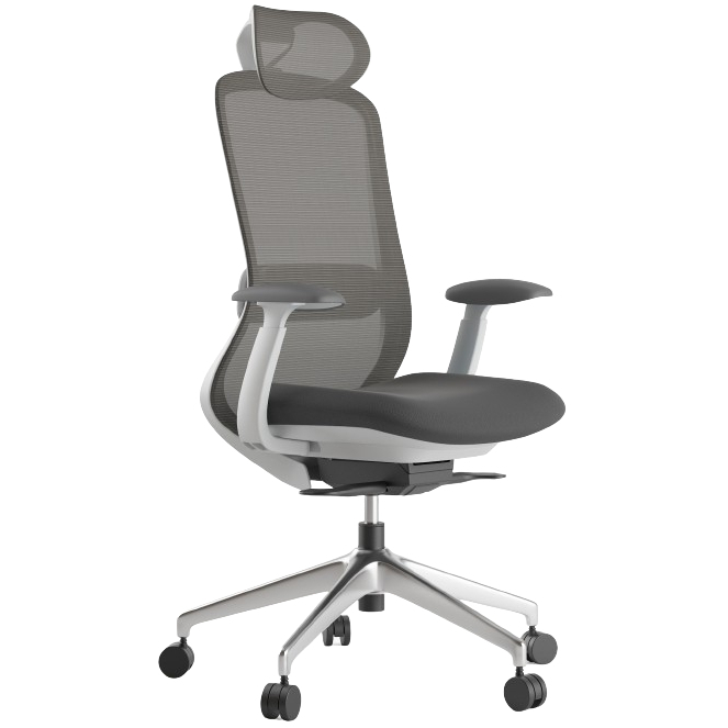 Kancelářská židle BESSEL šedý plast, tmavě šedá