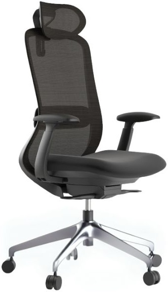 Kancelářská židle BESSEL černý plast, černá gallery main image