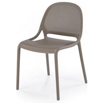 Plastová židle K532 hnědá khaki